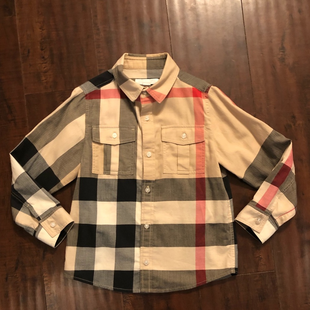 Boys Burberry button down shirt